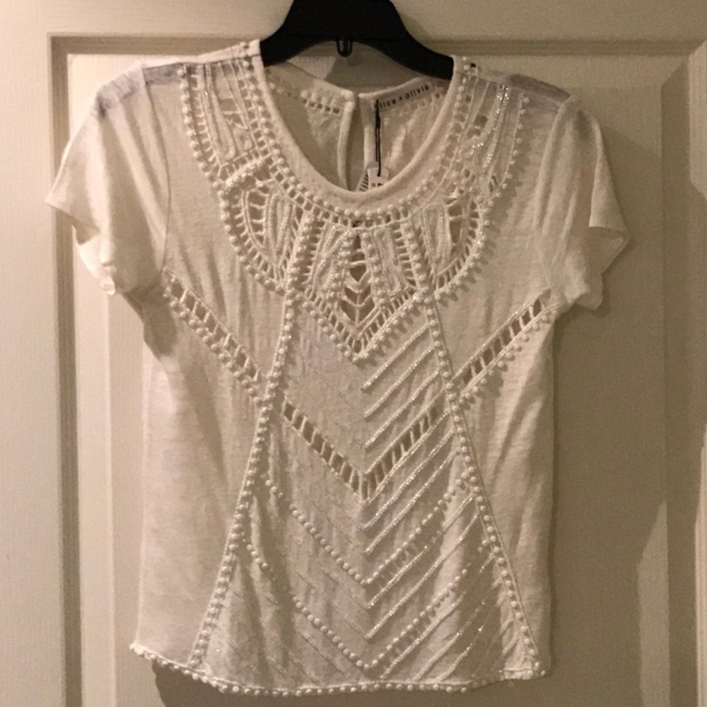Alice and Olivia beaded top